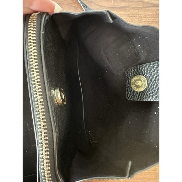 STEVE MADDEN BMAGGIE SMALL CROSSBODY BLACK PURSE HANDBAG WITH GOLD CHAIN ACCENTS - Picture 9 of 12